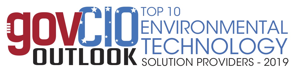 A loge for govCIO Outlook magazine in red, blue and black text that says  Top 10 Environmental Technology Solution Providers 2019